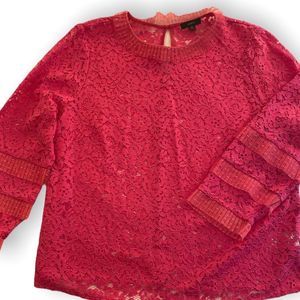 J. CREW PINK LACE BLOUSE